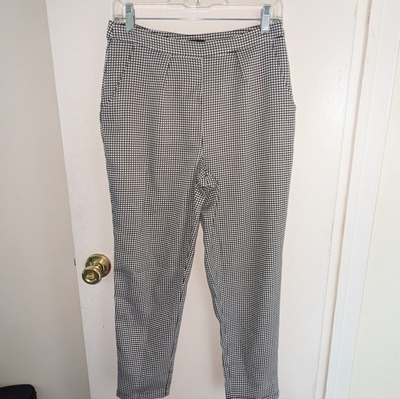 Forever21 high waisted grid print trousers size M - Picture 1 of 5